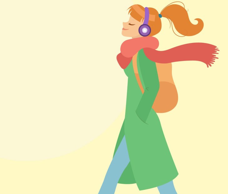 woman-walking-listening-to-music-on-headphones-vector-23106636